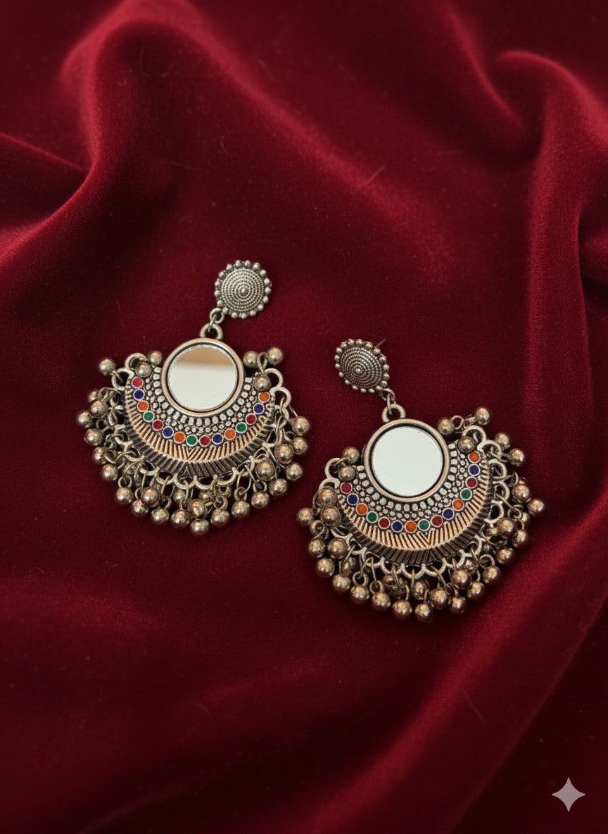 Twinkling Festive Drop oxidised Earrings