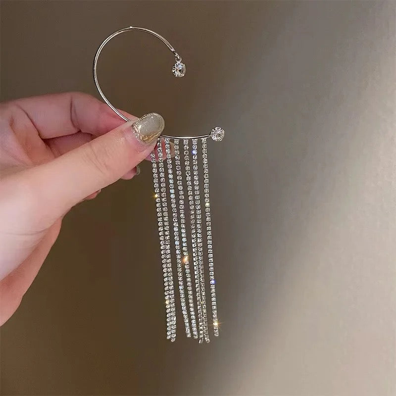 Twilight Tassel Clip-on Earrings