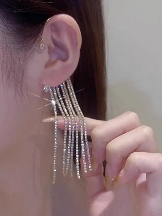 Twilight Tassel Clip-on Earrings