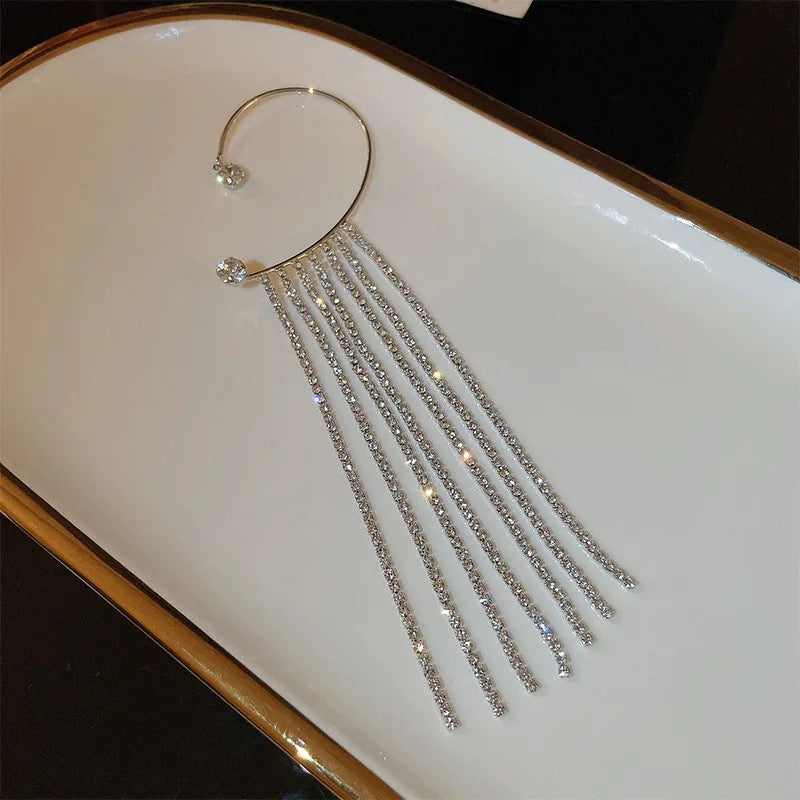 Twilight Tassel Clip-on Earrings