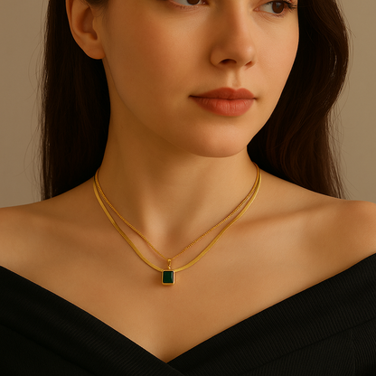 Marina Double Chained Mermaid Pendant