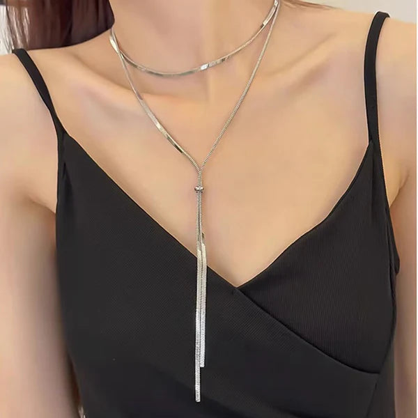 Stella Silver Adjustable Snake Chain Party Necklace