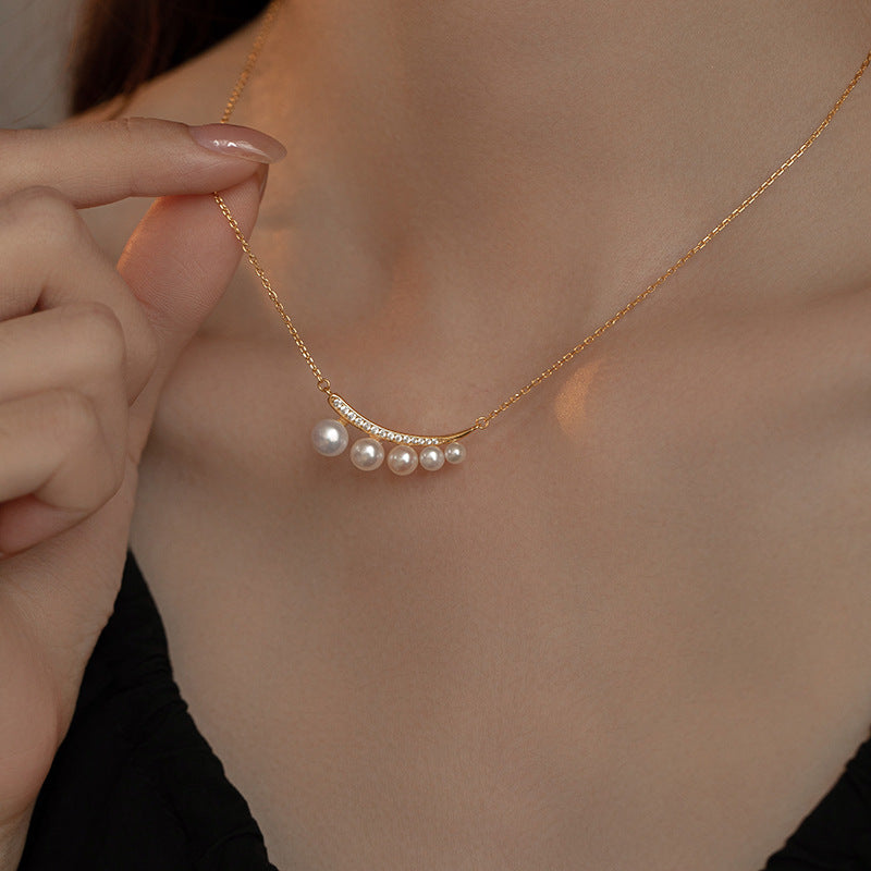Pearl Necklace Clavicle Chain For Women