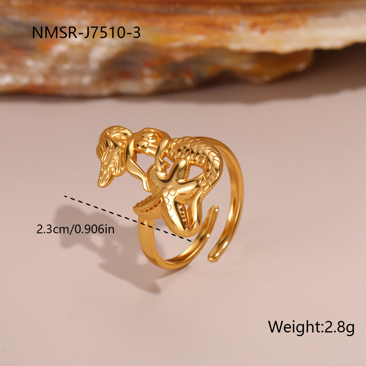 Floral Geometry Open Cuff Bracelet