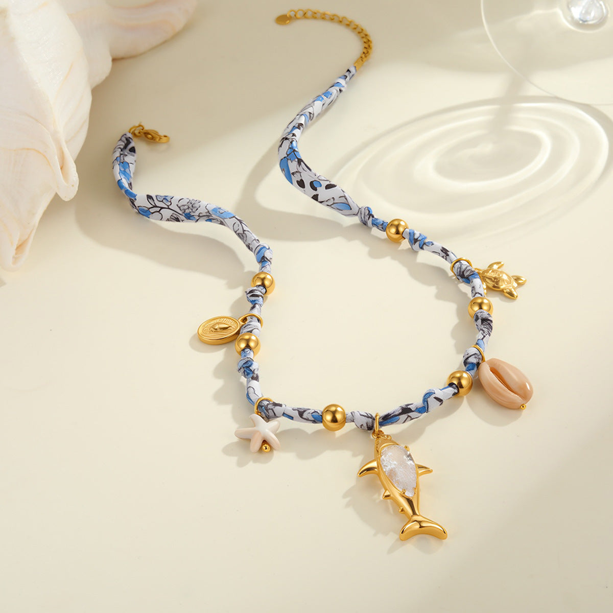 Handwoven Starfish & Shell Rope Necklace – Vacation Edit