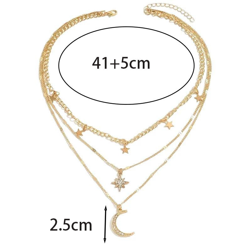 Celestial Glow Multi-Layer Necklace