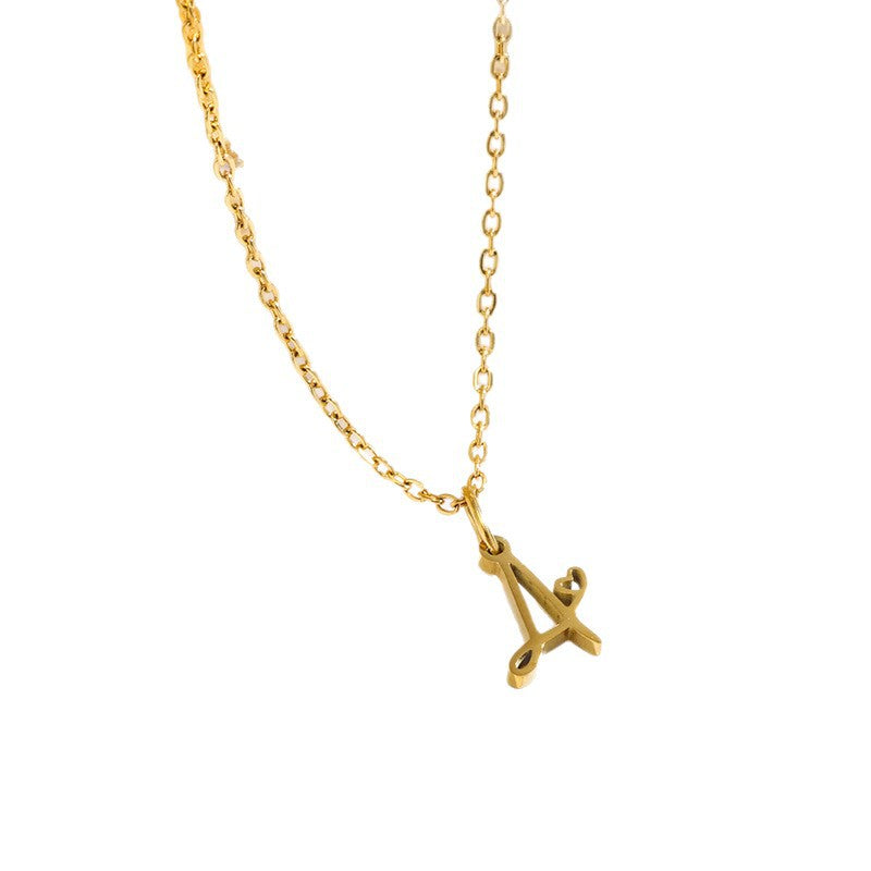 Elegant English Letter Initial Necklace for Women