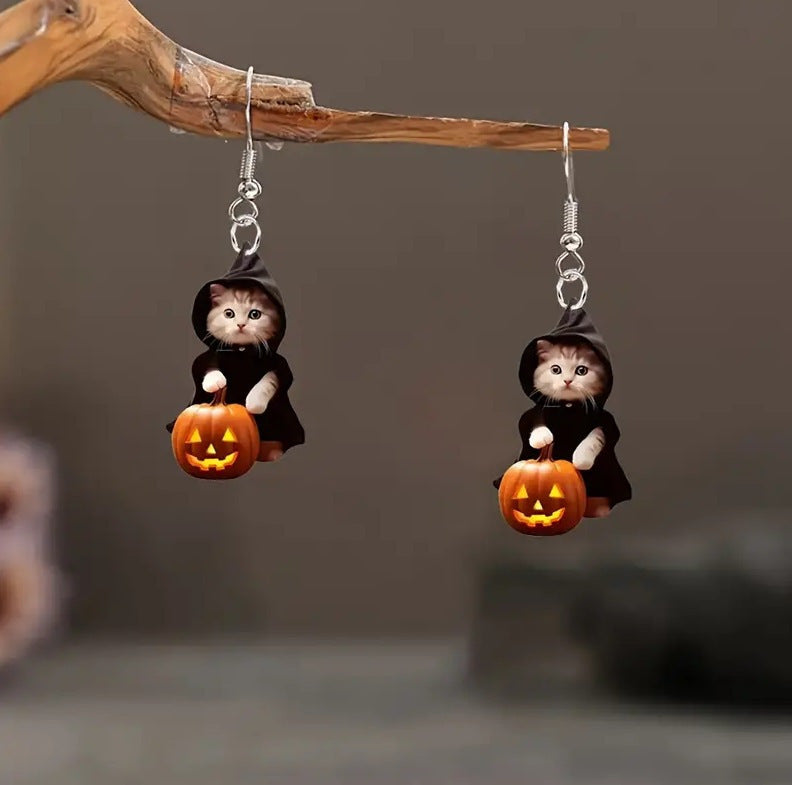 Purrfect Pumpkin Earrings