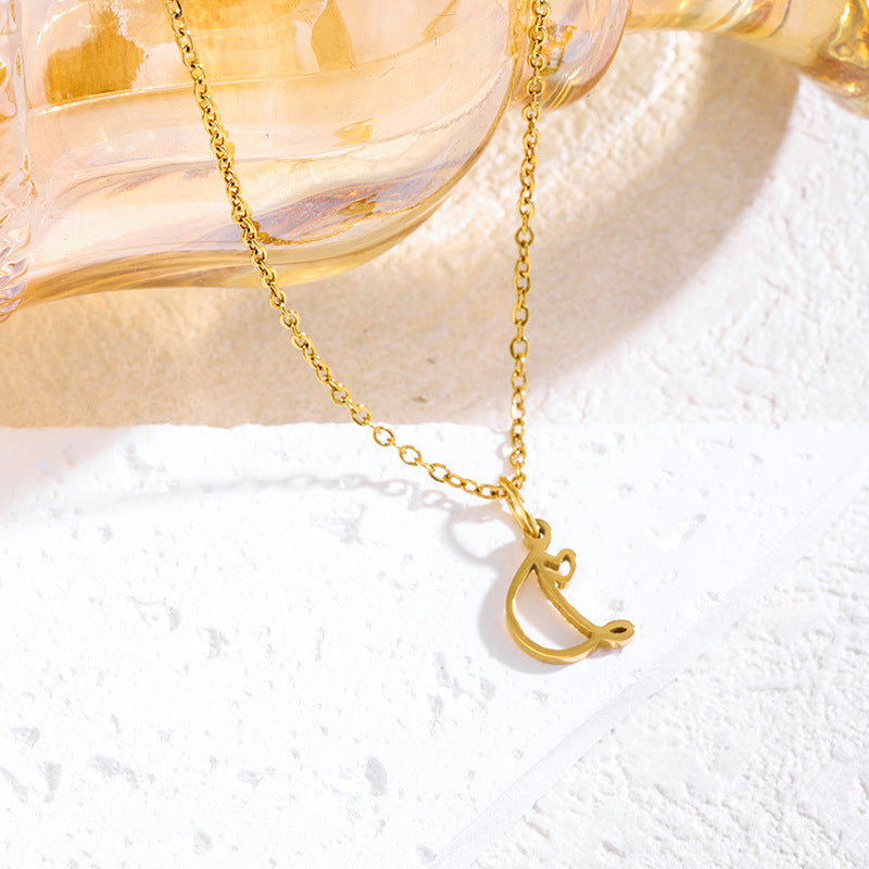 Elegant English Letter Initial Necklace for Women
