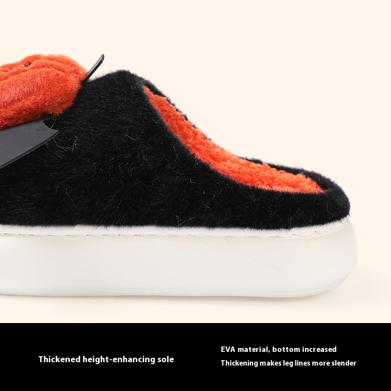 Halloween Cartoon Funny Pumpkin Slippers With Small Wings