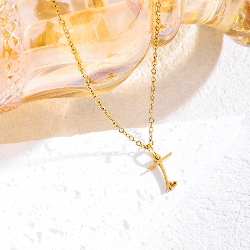 Elegant English Letter Initial Necklace for Women