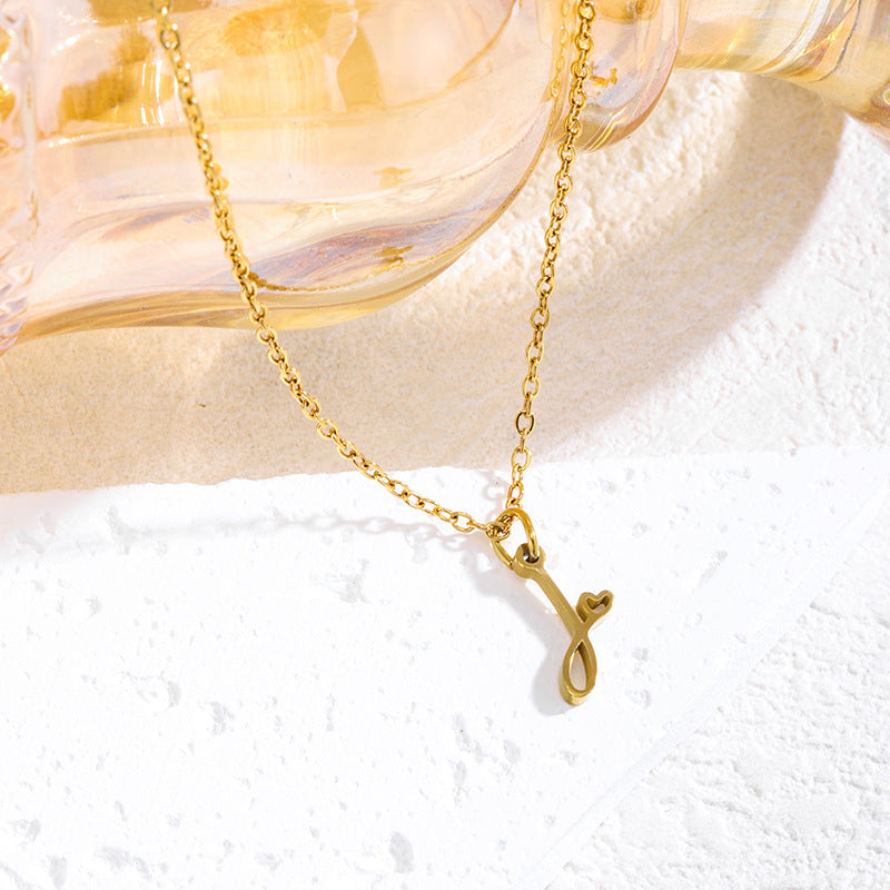 Elegant English Letter Initial Necklace for Women
