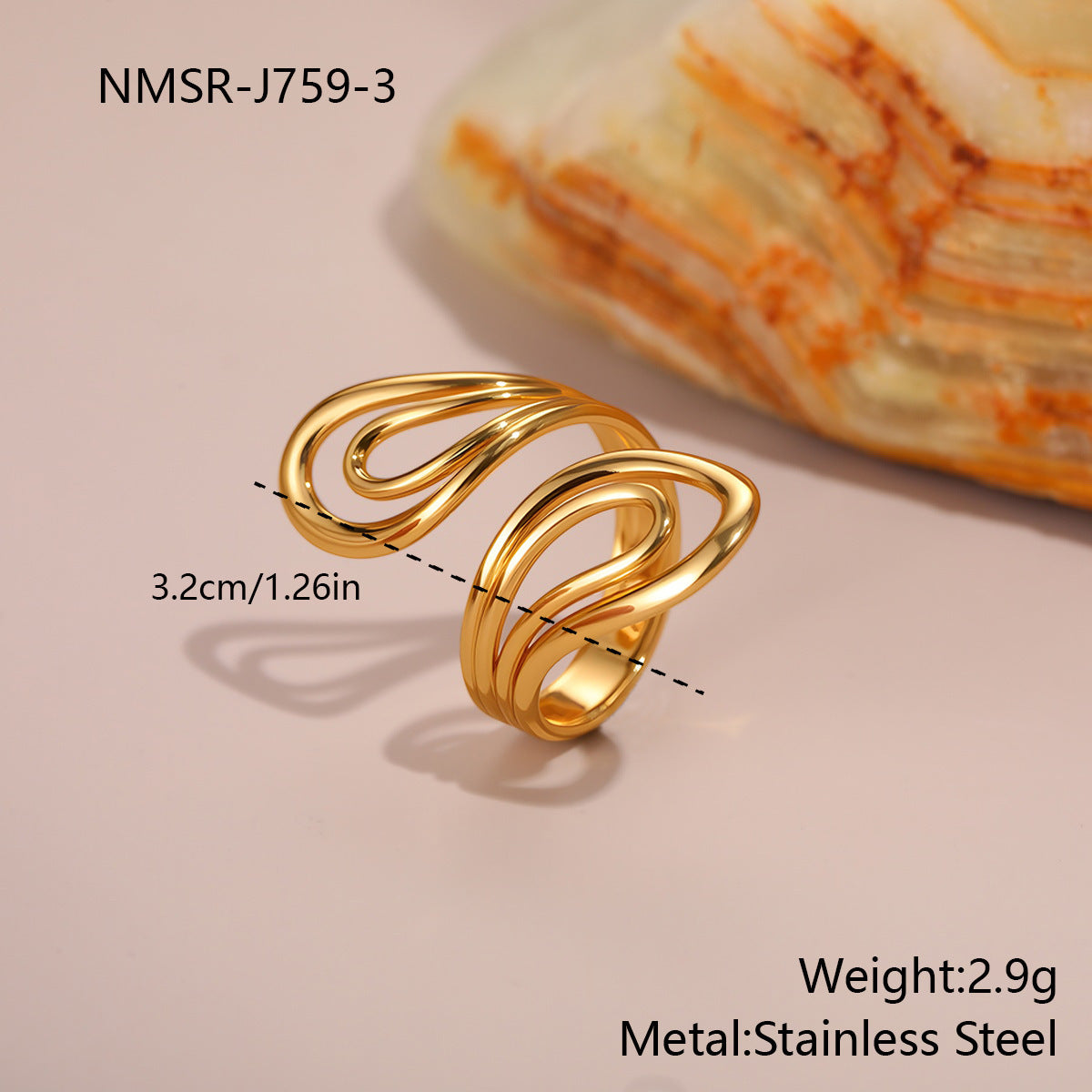 Floral Geometry Open Cuff Bracelet