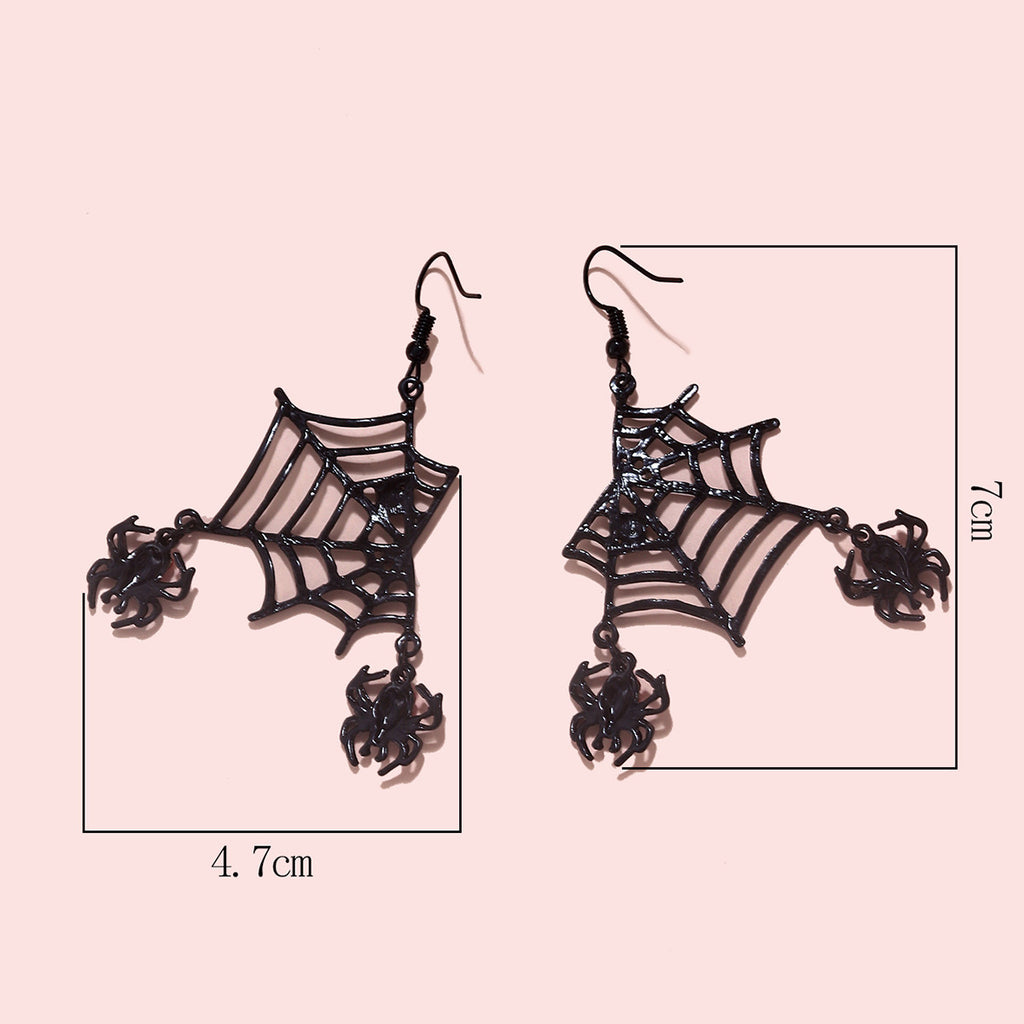 Gothic Spider Web Earrings