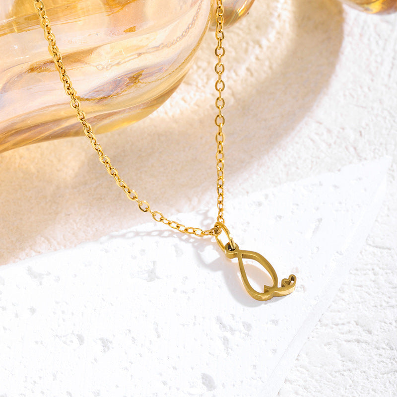 Elegant English Letter Initial Necklace for Women