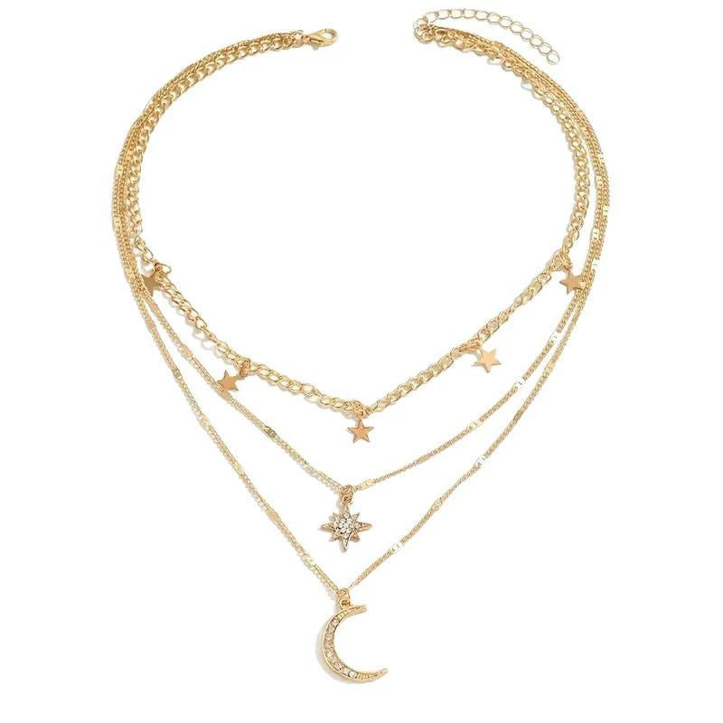 Celestial Glow Multi-Layer Necklace