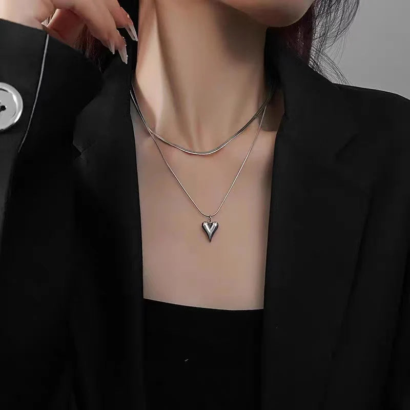 Juliette Silver Double Layered Necklace