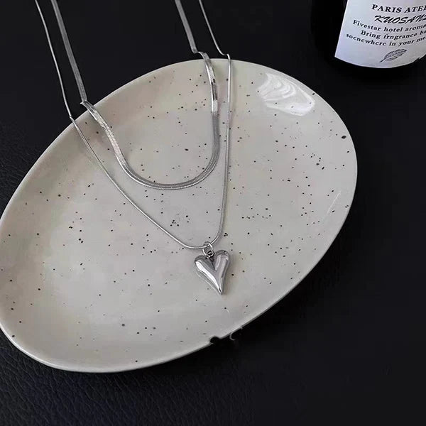 Juliette Silver Double Layered Necklace