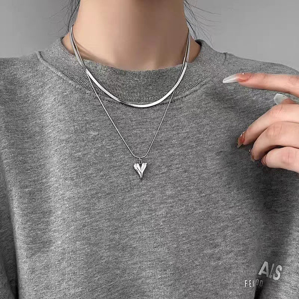Juliette Silver Double Layered Necklace