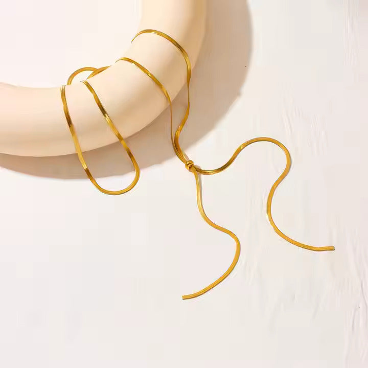 Nova Line Adjustable Gold Snake Chain Necklace