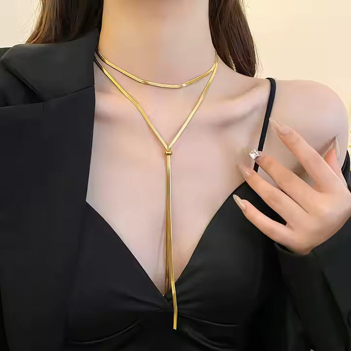 Nova Line Adjustable Gold Snake Chain Necklace