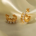 Pearline Statement Pearl and Heart Earrings