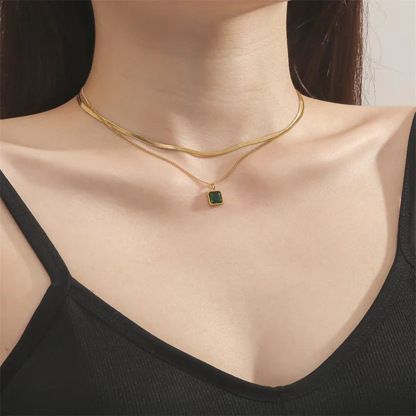 Marina Double Chained Mermaid Pendant