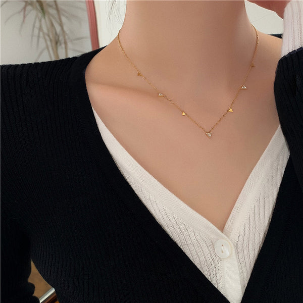 Zarina Minimal Geometric Beaded Classic Necklace