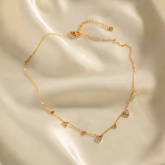 Zarina Minimal Geometric Beaded Classic Necklace